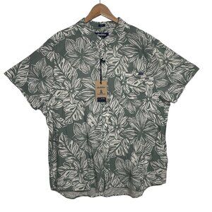 Chubbies The Garden State Resort Weave Friday Shirt Green Floral Men's 2XL NWT